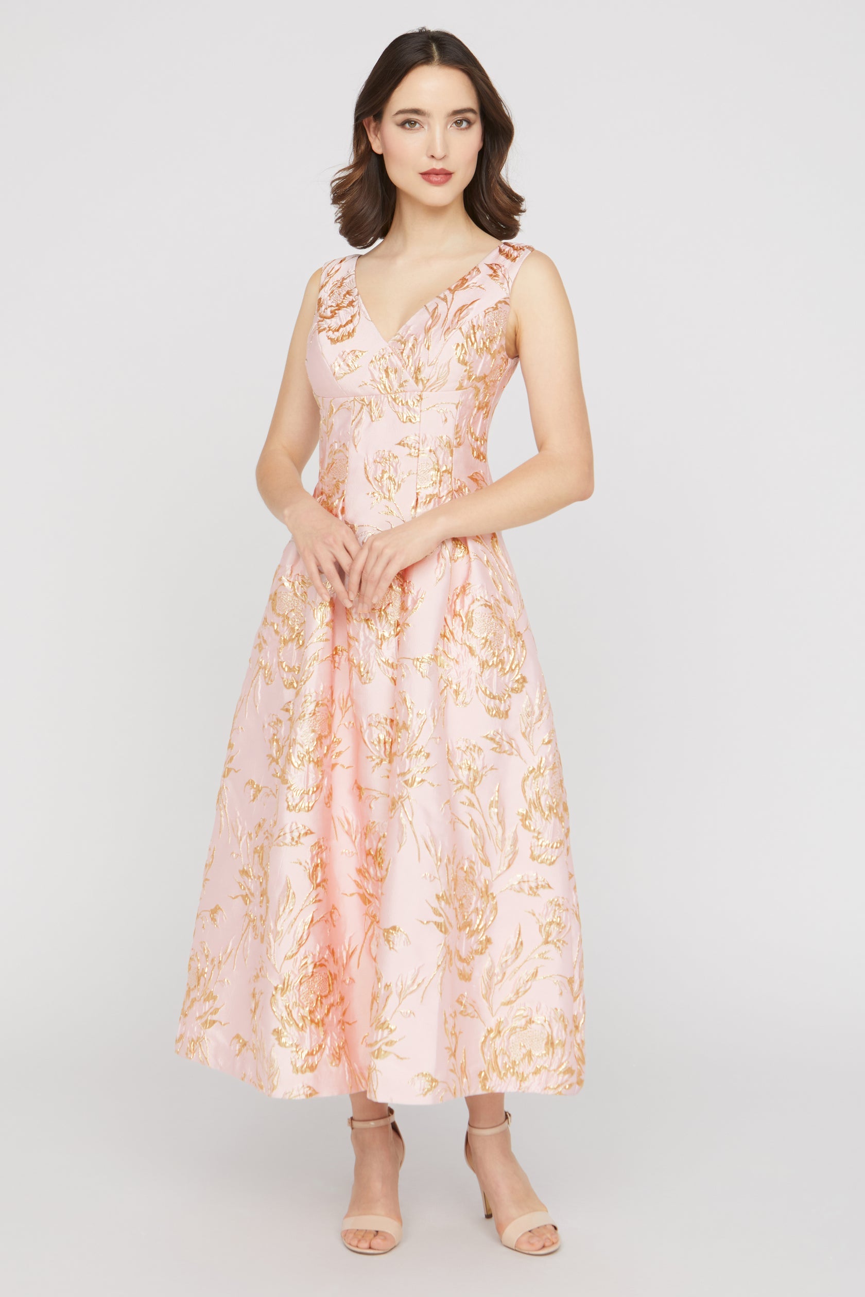Saylor Tea Length Dress | Blush