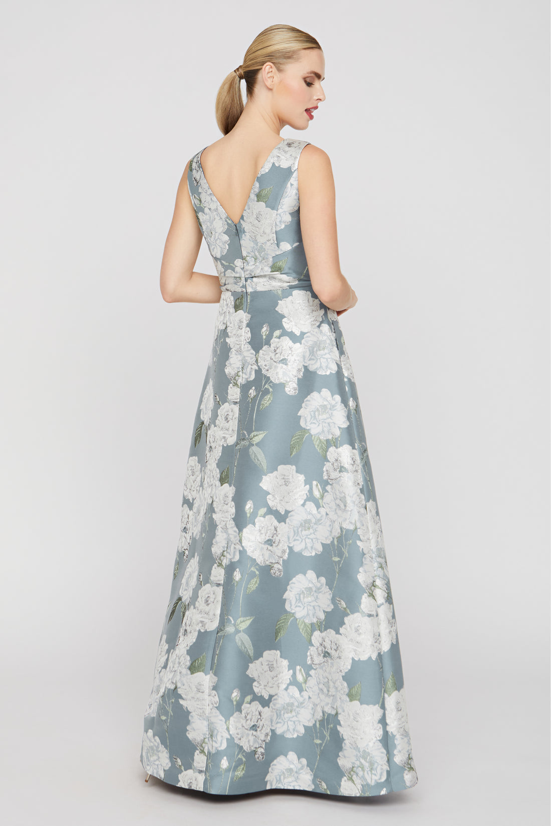Lilianna Gown in Slate Blue