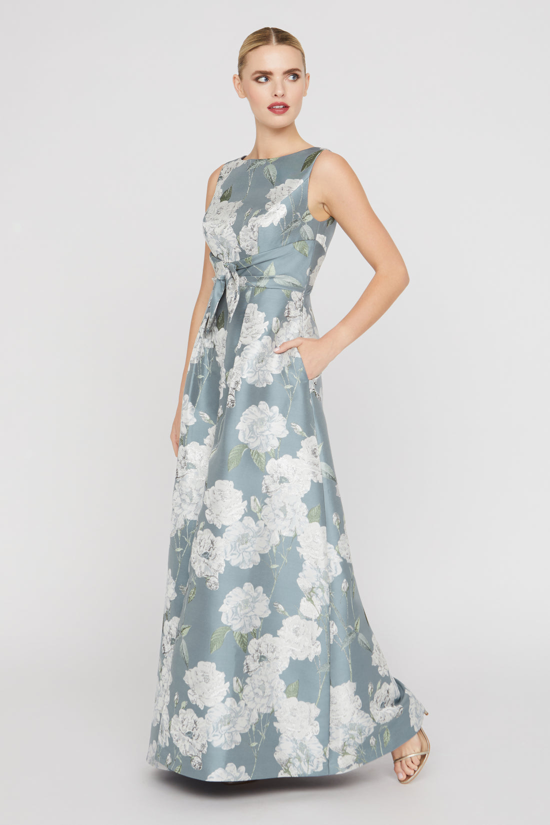Lilianna Gown in Slate Blue