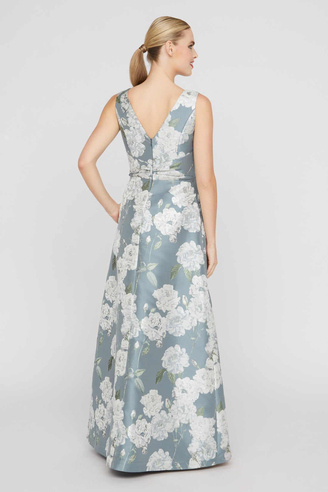 Lilianna Gown in Slate Blue