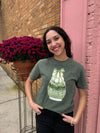 Green Stacked Chinoiserie Pumpkins Comfort Colors Tee