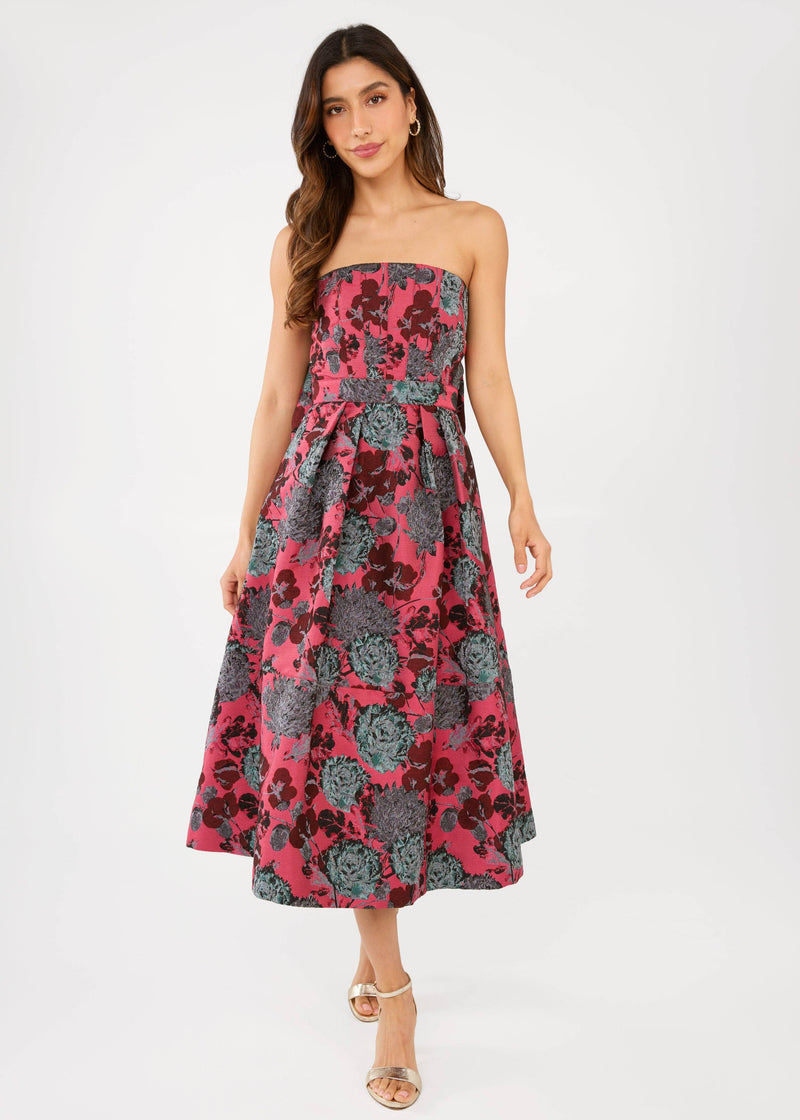 Catherine Dress in Dahlia Jacquard