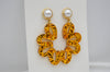 Gold Leaf Acrylic Earrings