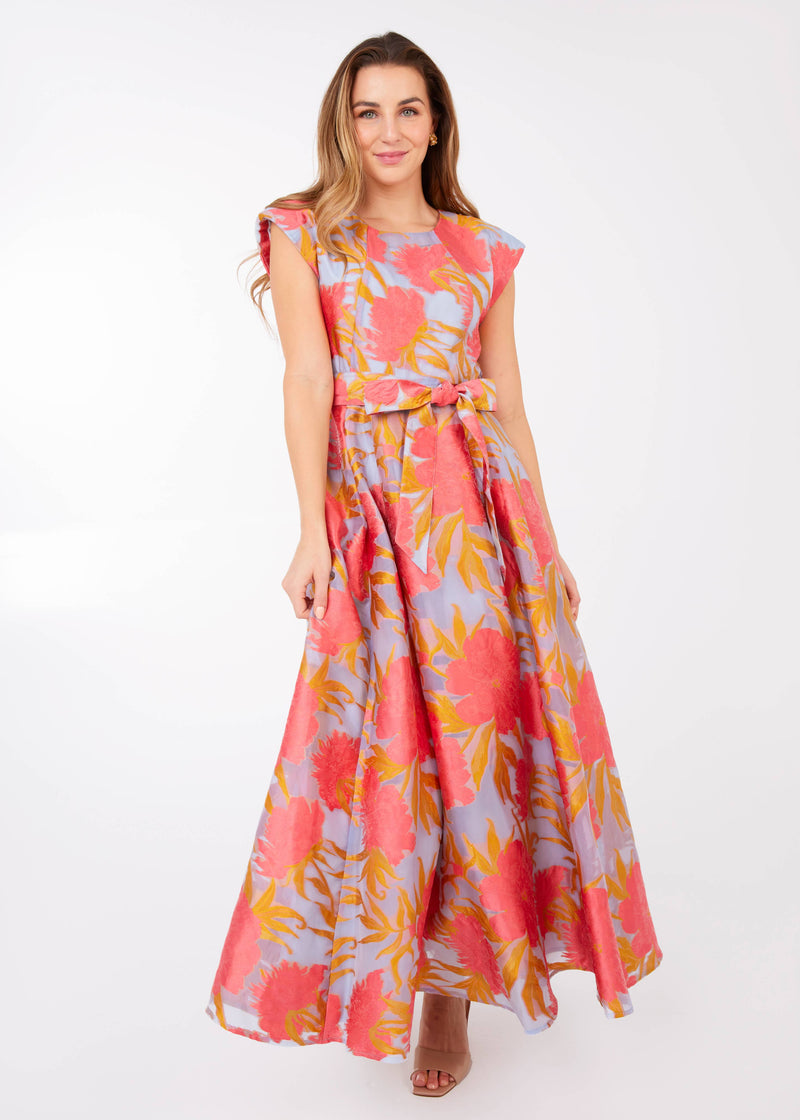 Olivia Coral Organza Gown