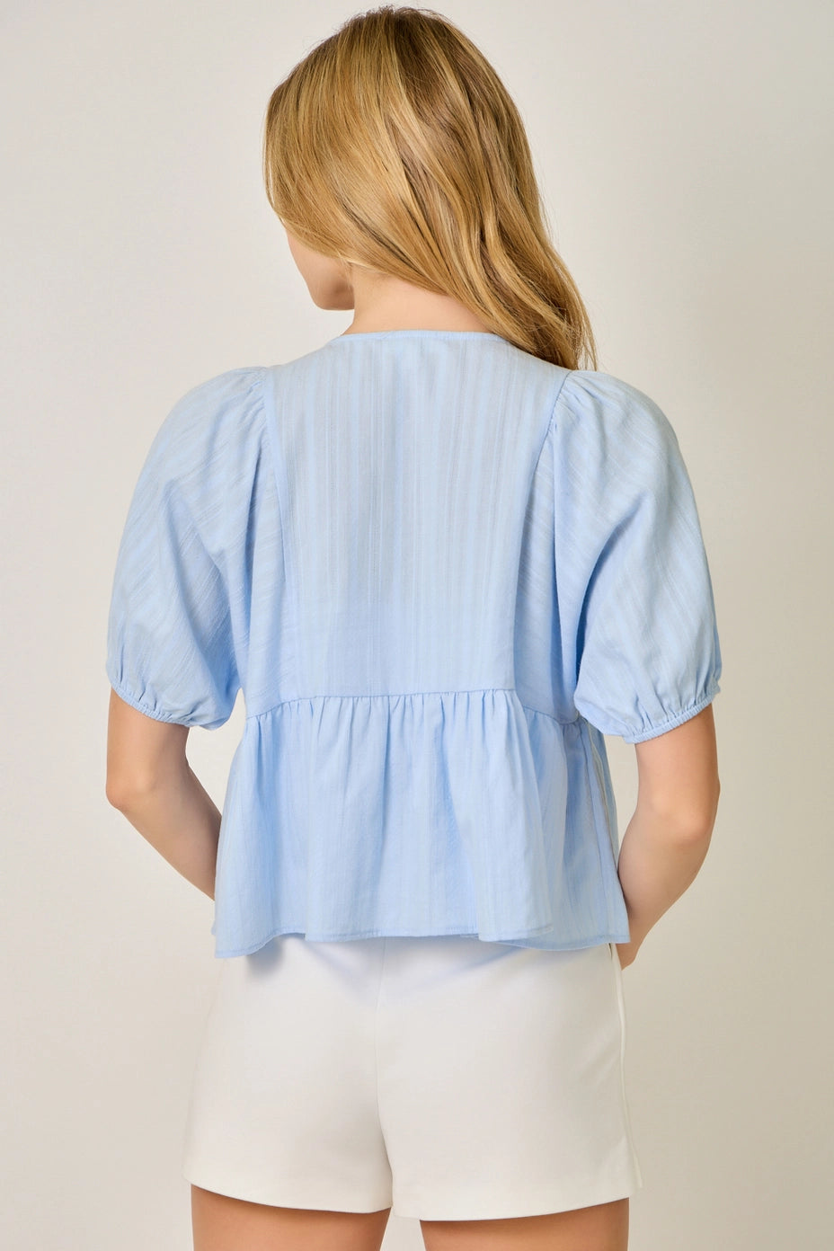 Floral Embroidered Peplum Blouse