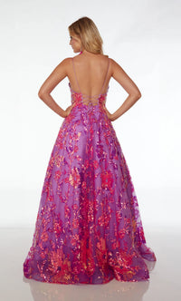 Electric Fuschia Sequin Gown | AP-61915
