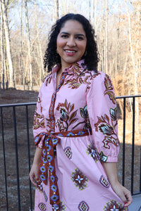 Remi Dusty Pink Floral Midi