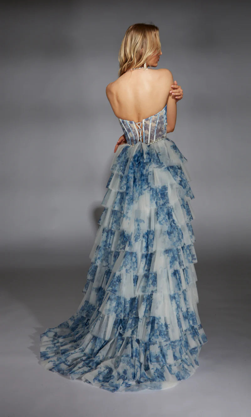 Blue & White New Romantics Gown - AP-61730