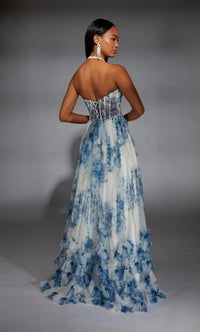 Blue & White New Classic Gown - AP-61757