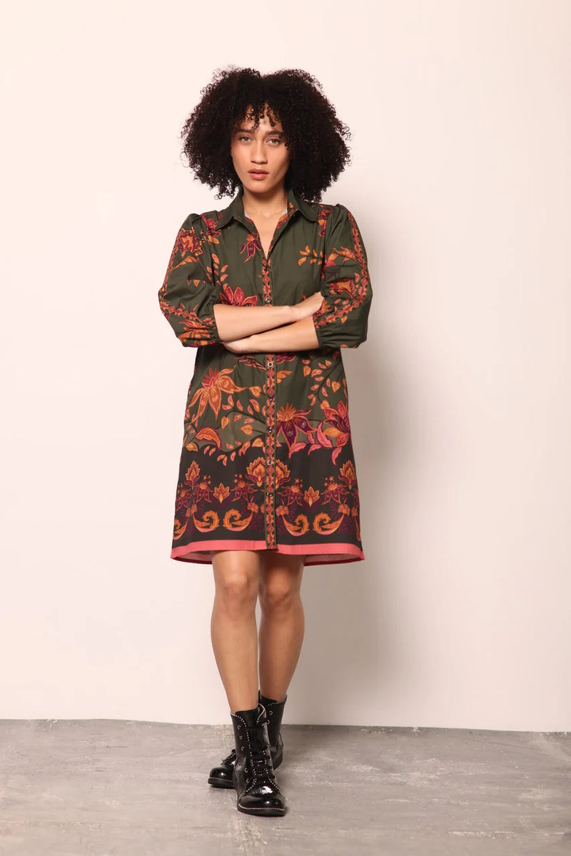 Ava Dress in Olive Trails