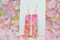 Floral Heart Bar Earrings