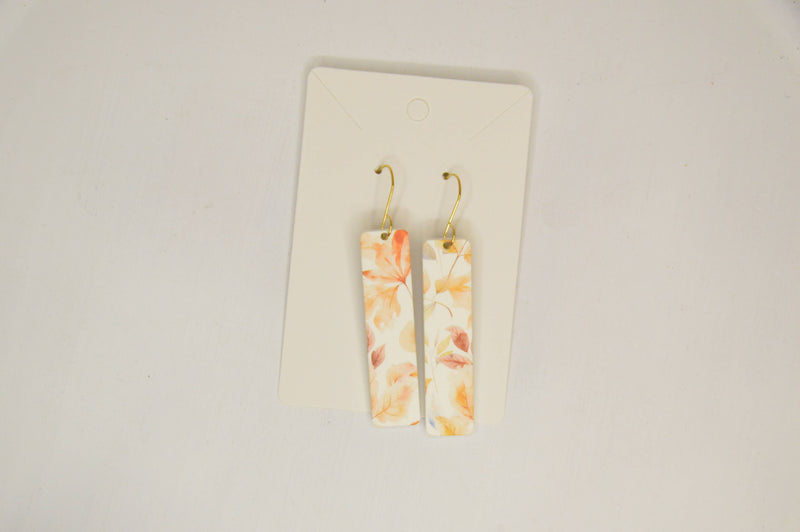 Fall Leaf Bar Earrings