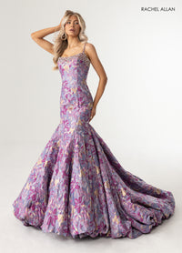 Jacquard Mermaid Gown | Periwinkle