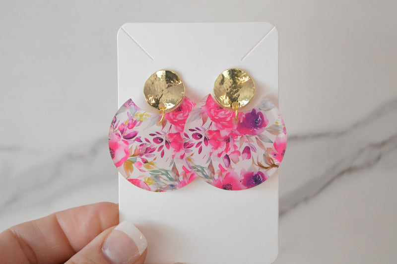 Bright Floral Summer Earrings