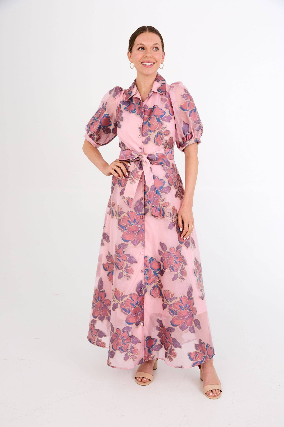 Pink Peony Charlotte Gown