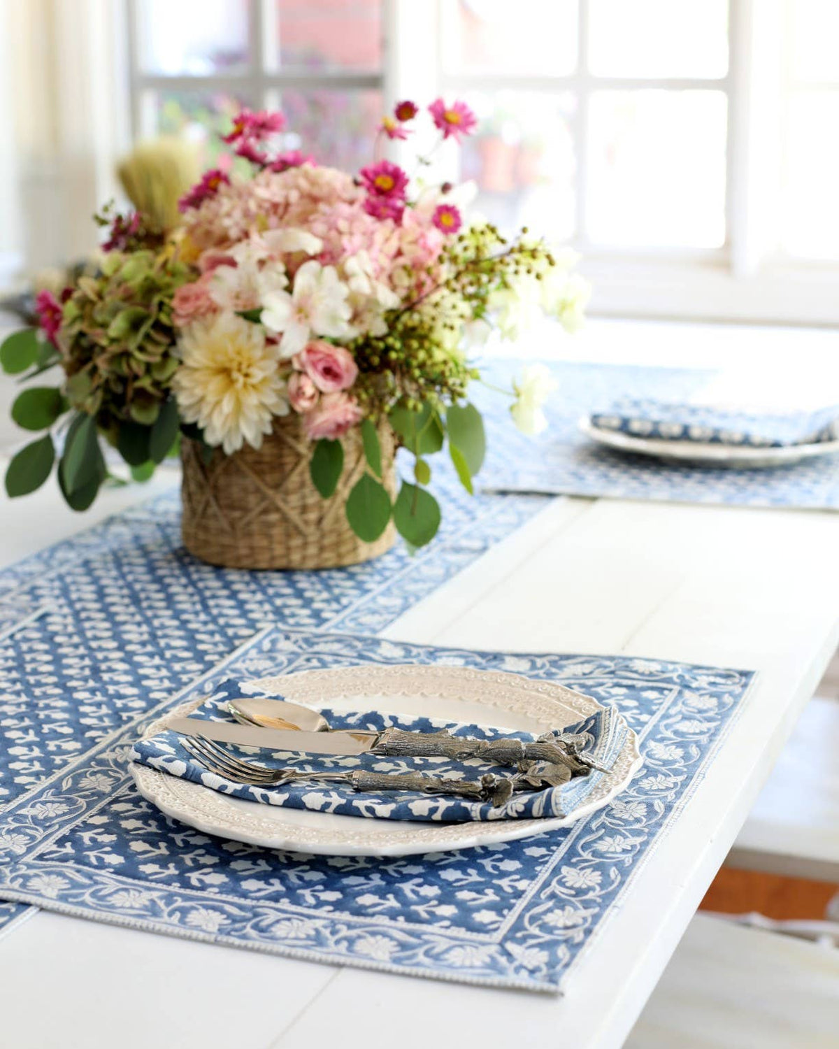 Charlotte Indigo Placemats, Set of 4