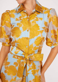 Charlotte Gown Gold Tea Rose Organza