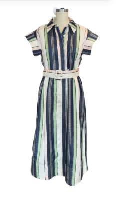 Harper Dress in Coastal Stripe