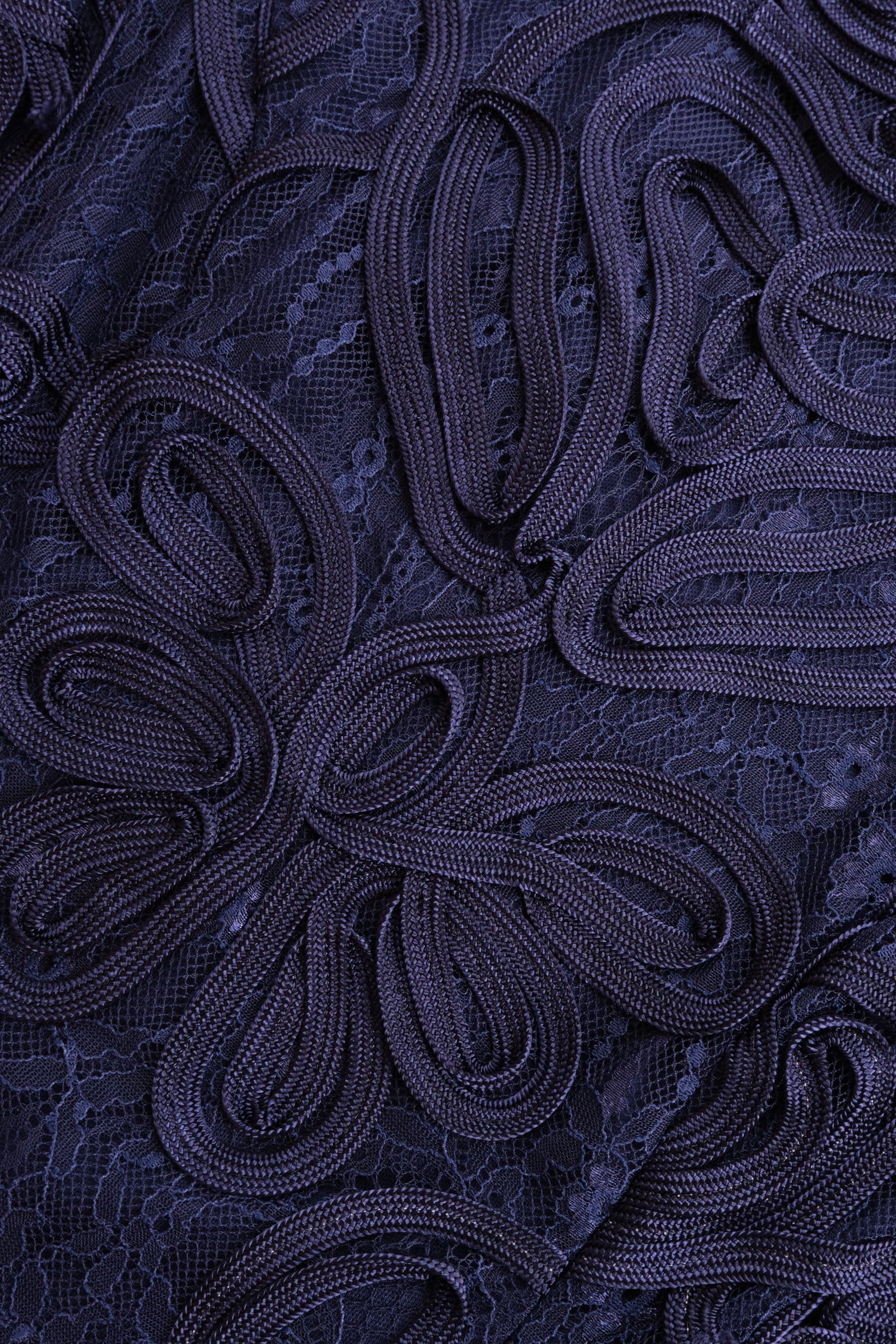 Meli Soutache Tea Length Dress