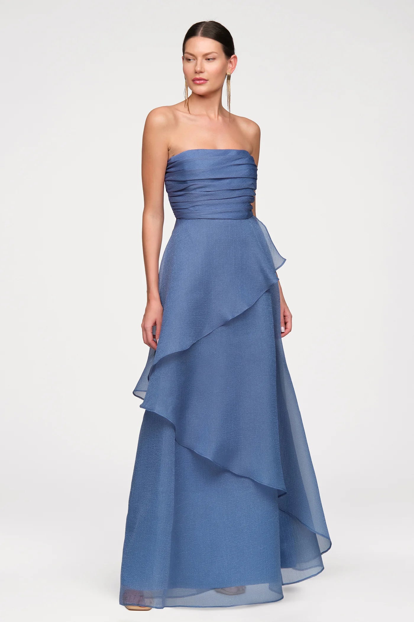 Amicia Strapless Organza Gown