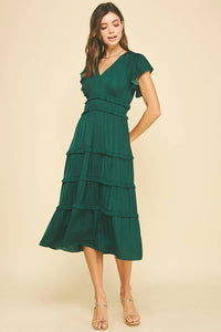 Ellison Midi Dress - Emerald