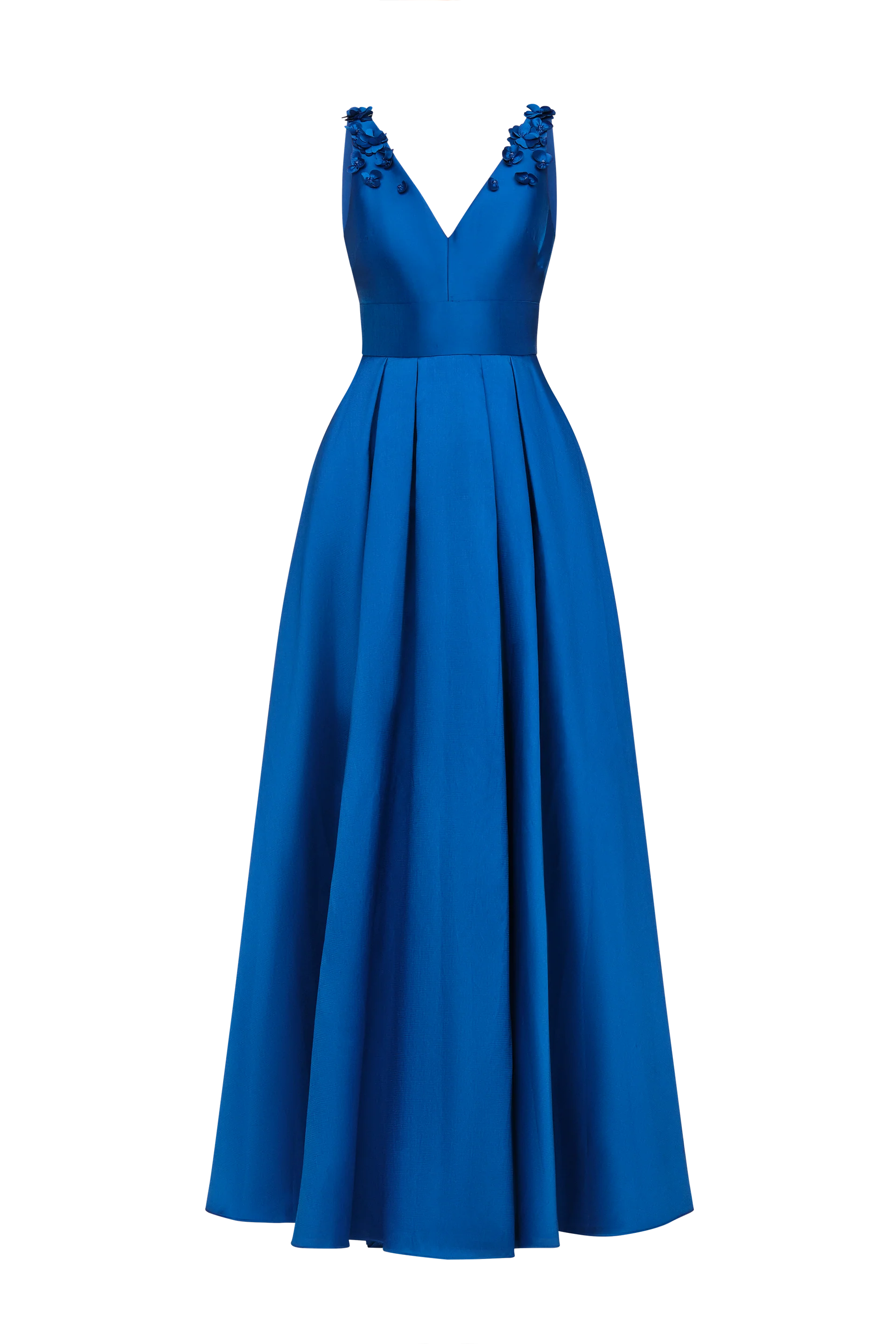 Velina Mikado V Neck Gown