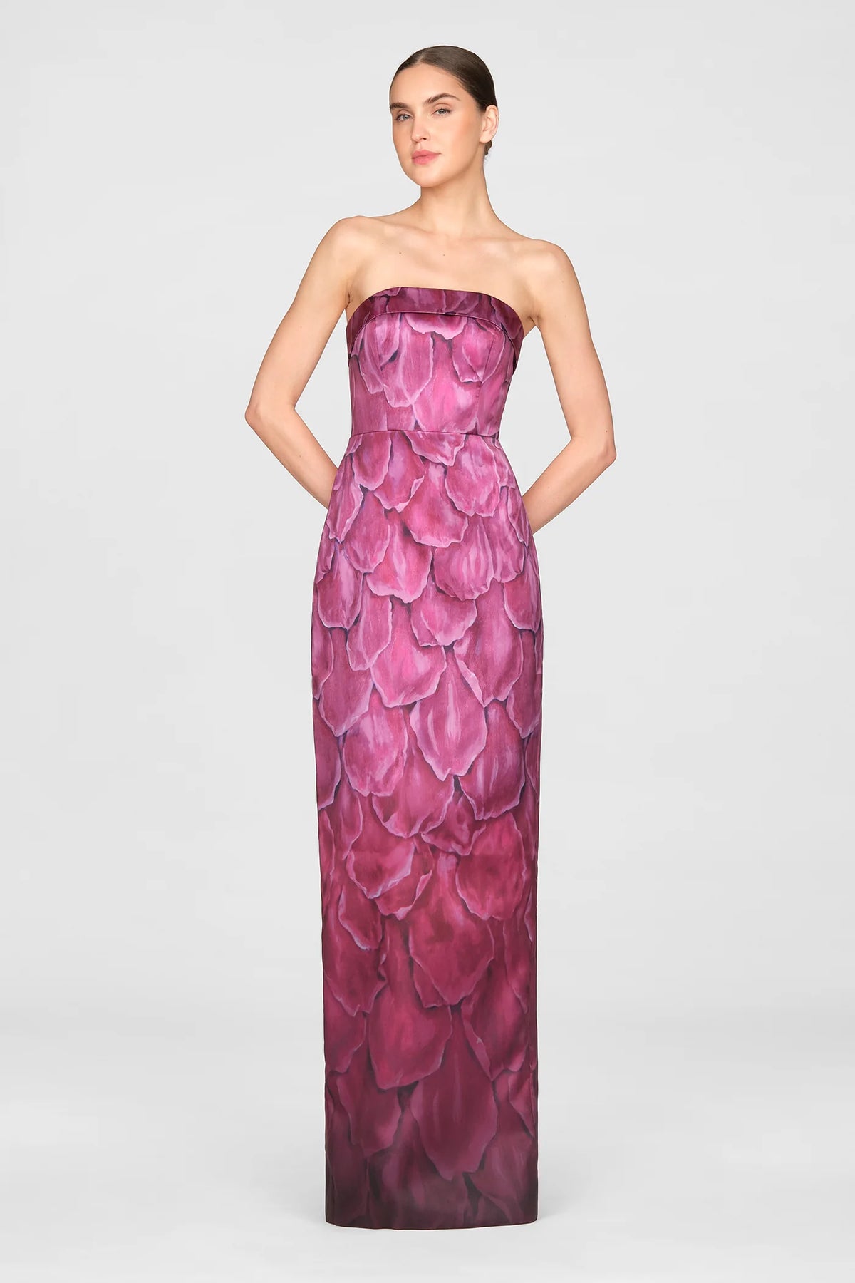 Cleo Strapless Gown in Petal