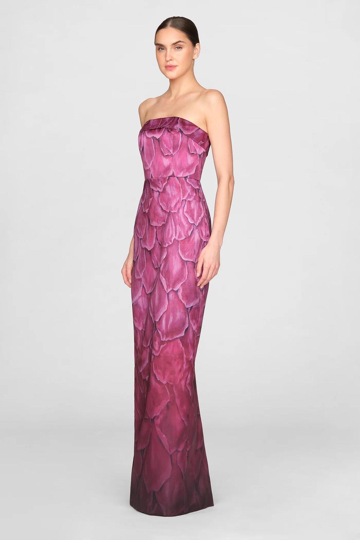 Cleo Strapless Gown in Petal