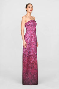Cleo Strapless Gown in Petal