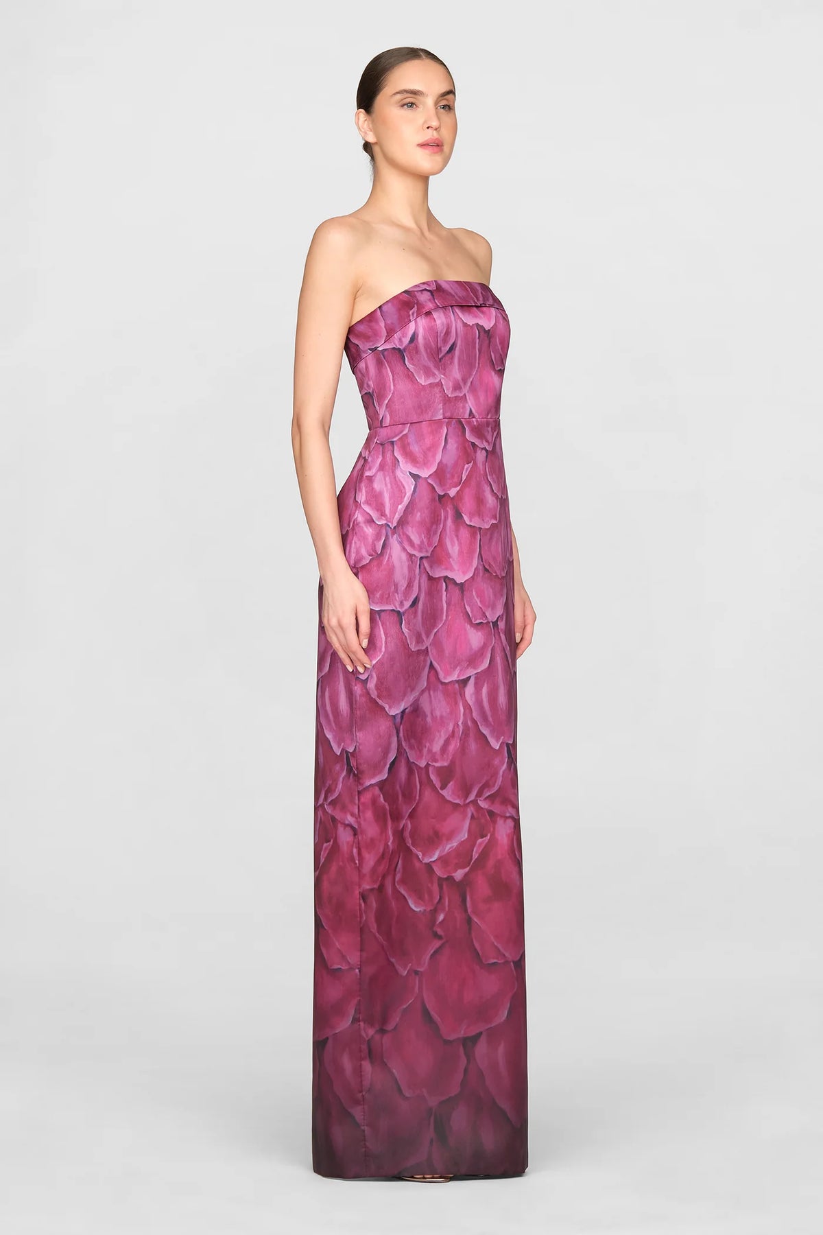 Cleo Strapless Gown in Petal