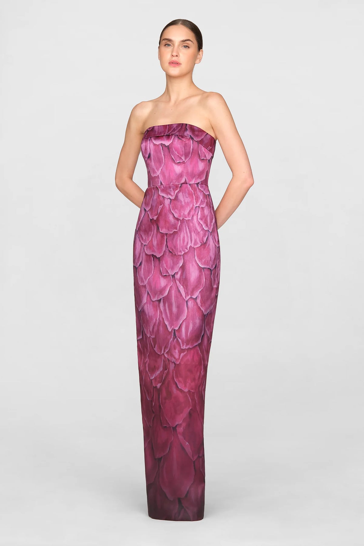 Cleo Strapless Gown in Petal