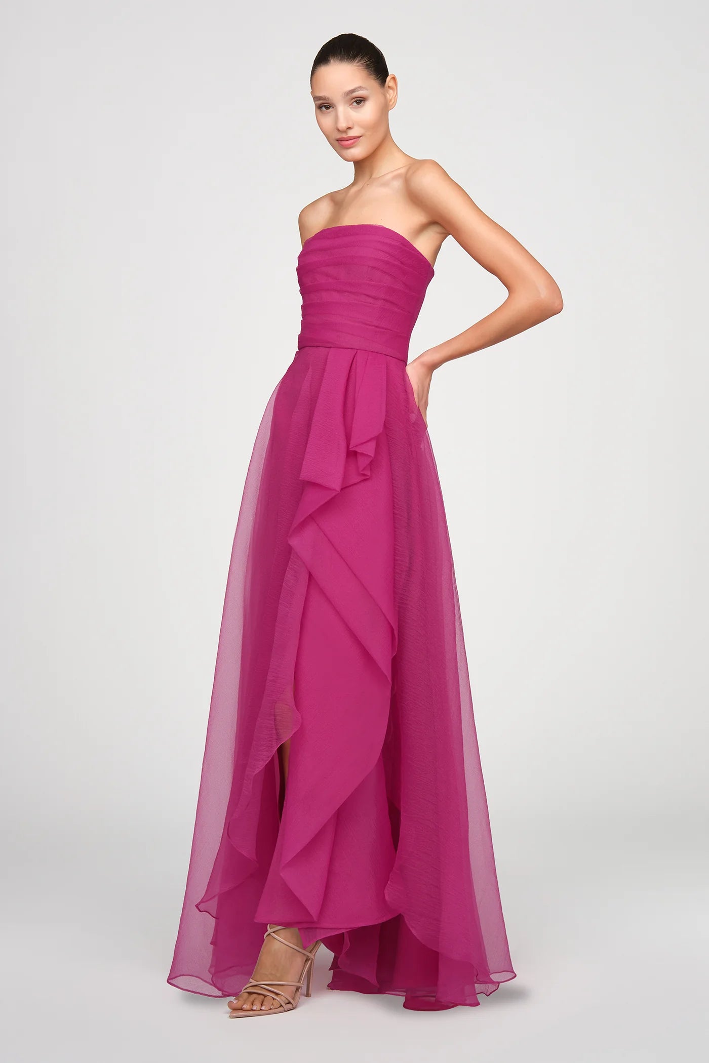 Teresa Strapless Draped Gown