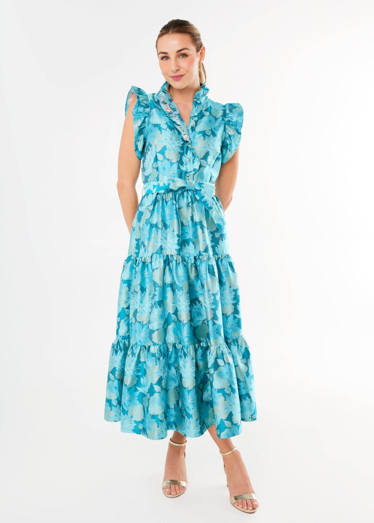 Sleeveless Sadie Aqua Dress