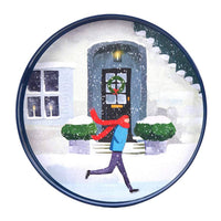 Ice Skater 15" Round Tray