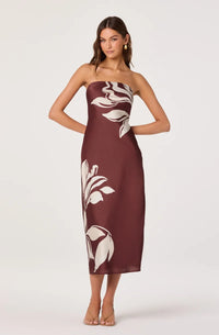 Annabeth Floral Strapless Dress