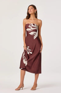 Annabeth Floral Strapless Dress
