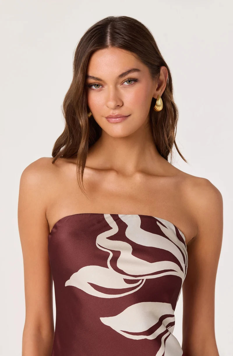 Annabeth Floral Strapless Dress