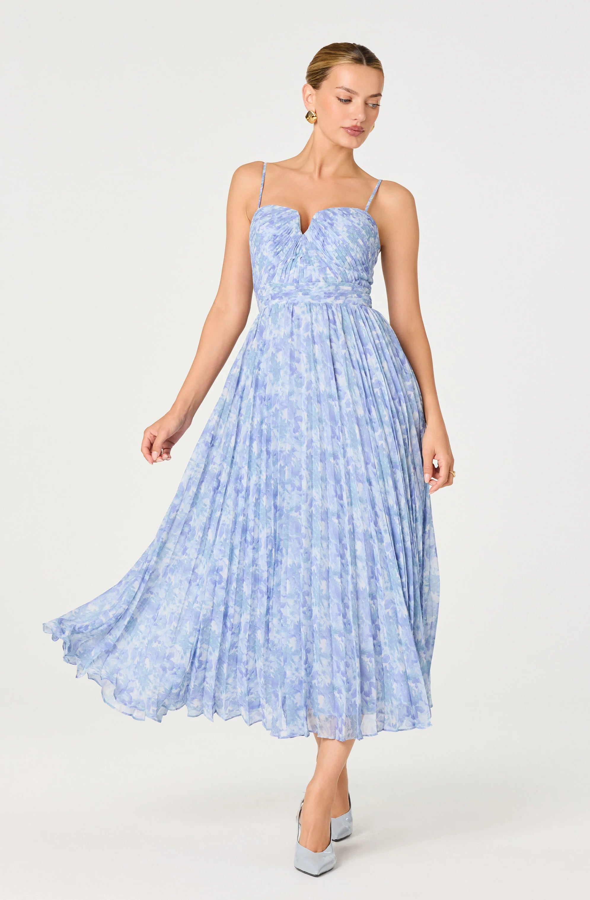 Bayley Floral Pleated Maxi Dress
