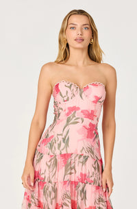 Lianne Floral Scalloped Trim Midi Dress