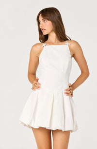 Tionna Bow-Detail Mini Dress