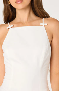 Tionna Bow-Detail Mini Dress