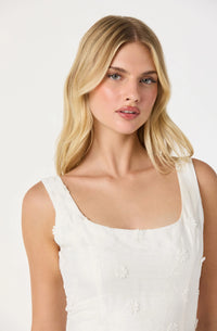 Reina Embroidered White Mini Dress