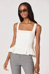 Viki Bow-Back Peplum Top