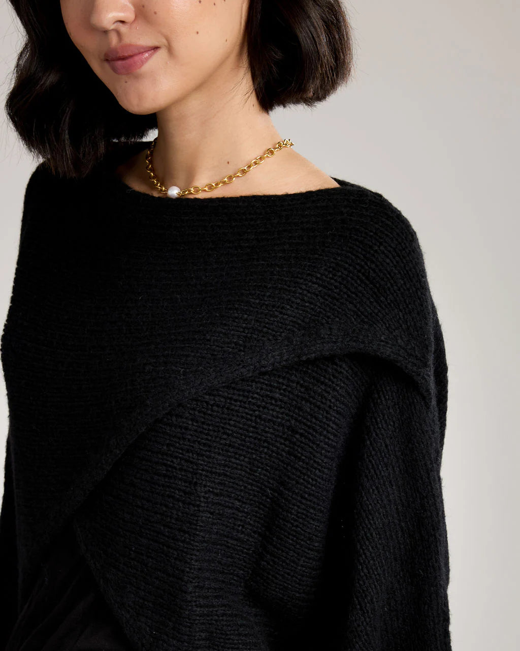 Alessandra Knit Wrap - Black