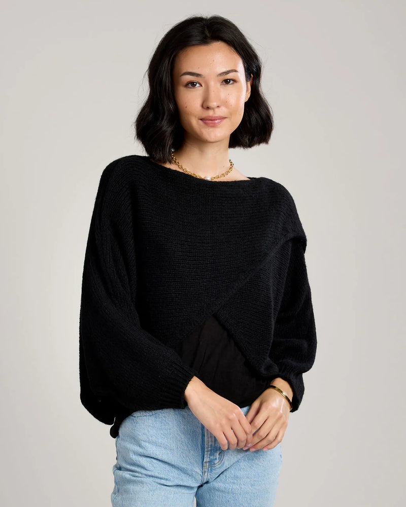 Alessandra Knit Wrap - Black