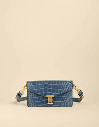 Siren Cassie Crossbody in Indigo Croc
