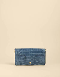 Siren Cassie Crossbody in Indigo Croc