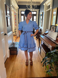 Athena Azure Midi Dress