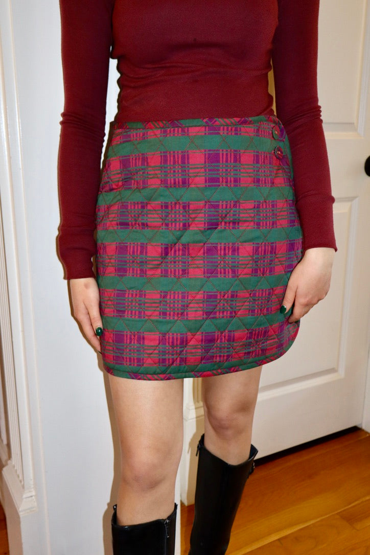 Stevie Skirt in Party Plaid
