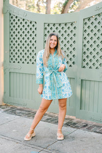French Quarters Dress in Blue Lotus